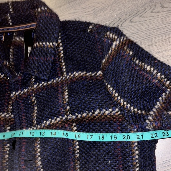 DISTRETT Made in Italy Vintage style men’s plaid wool coat Sz XL - Picture 9 of 17